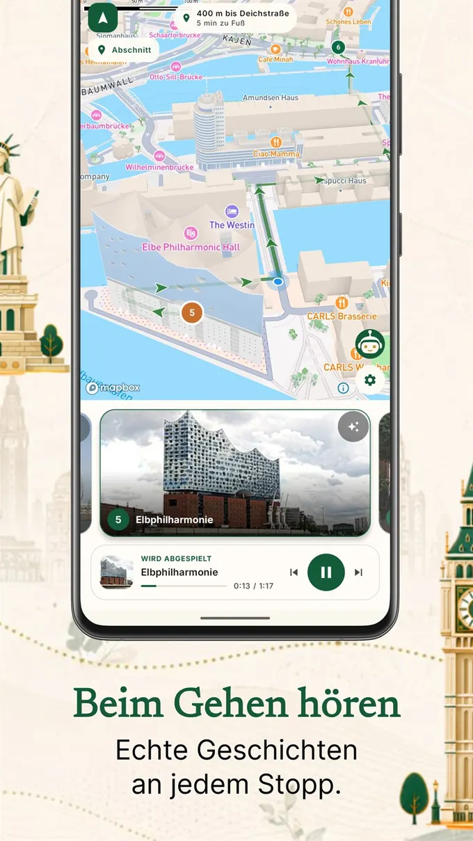 CityTour AI audio narration while walking
