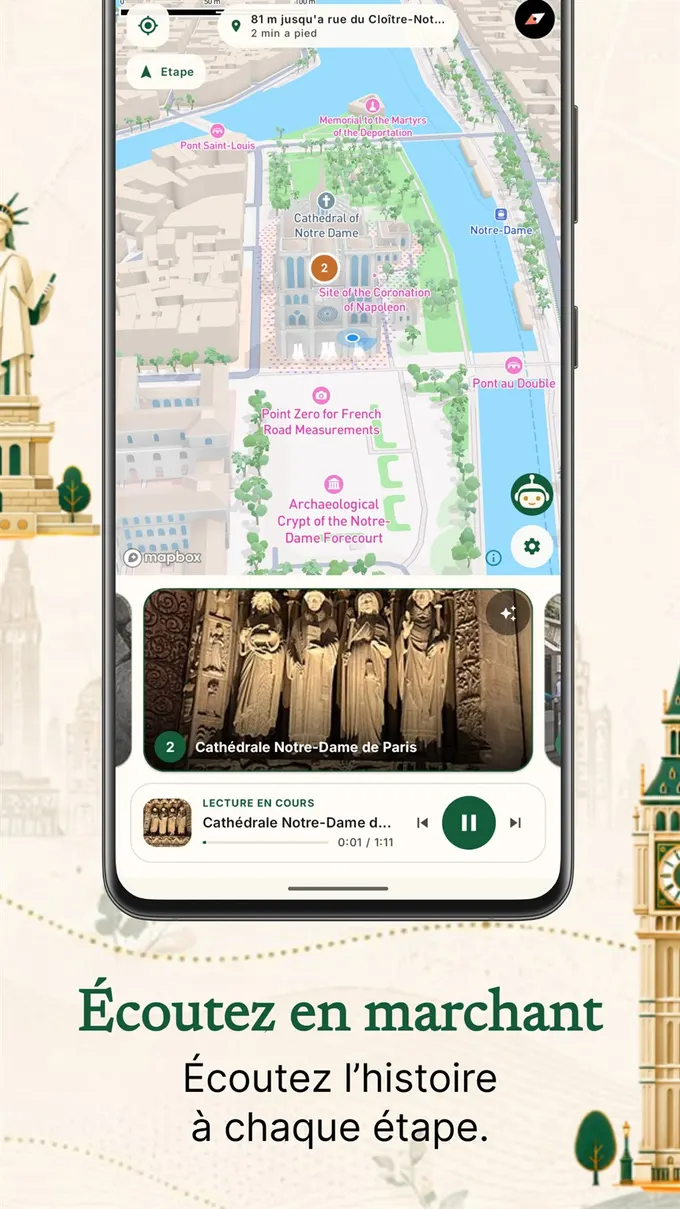 CityTour AI audio narration while walking