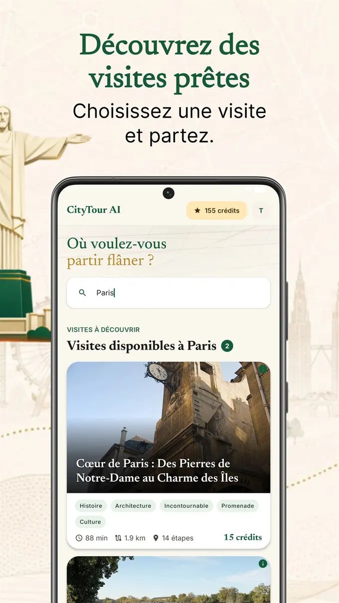 CityTour AI discover ready-made tours