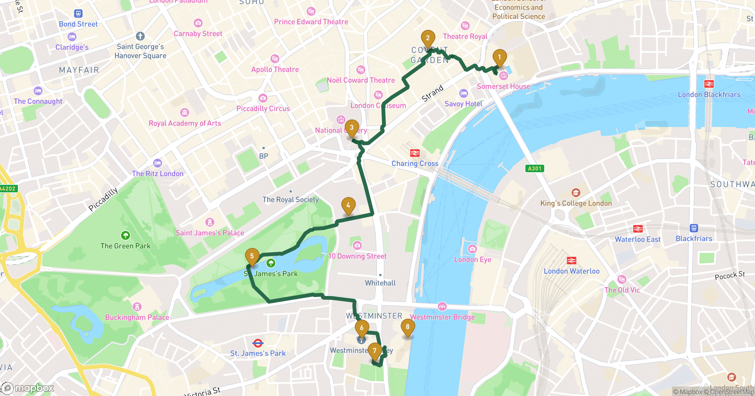 Map for London 도보 투어 with 8 stops