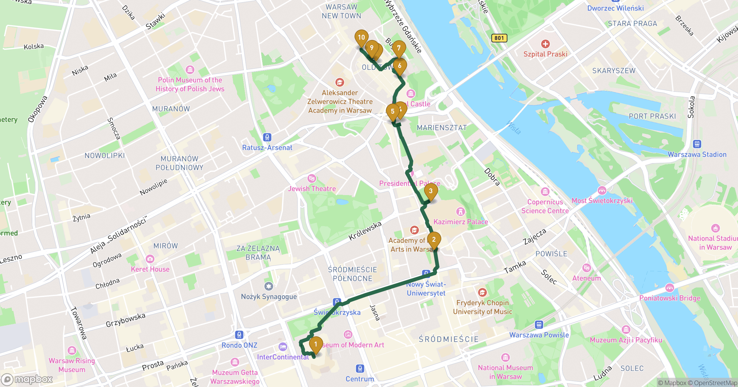 Map for 스탈린에서 구시가지까지 도보 투어 with 10 stops