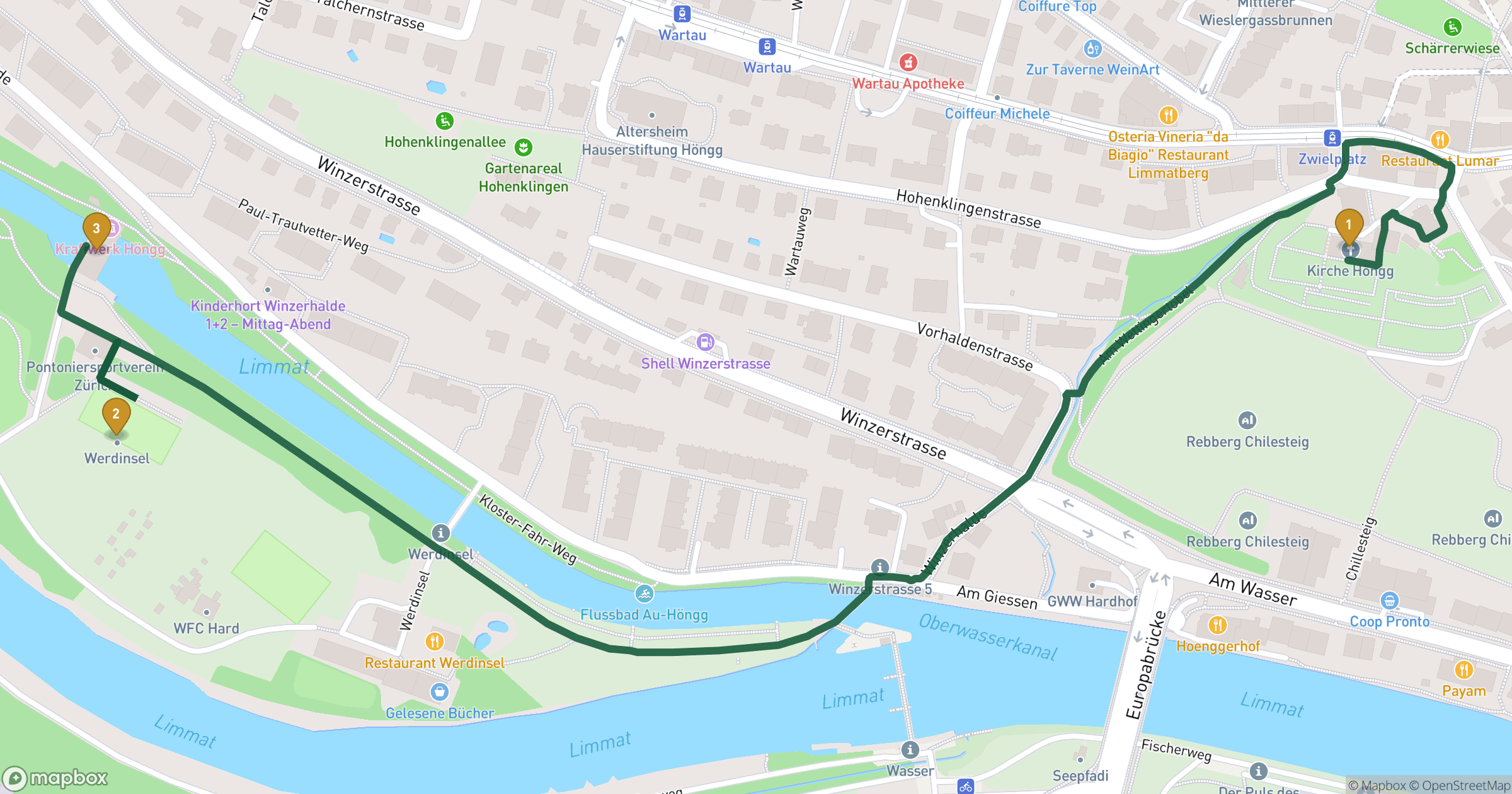 Map for 포도밭과 계곡 관광 with 3 stops